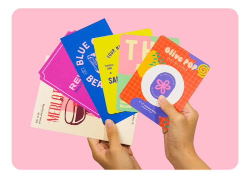 Choose from a variety of professionally printed cards