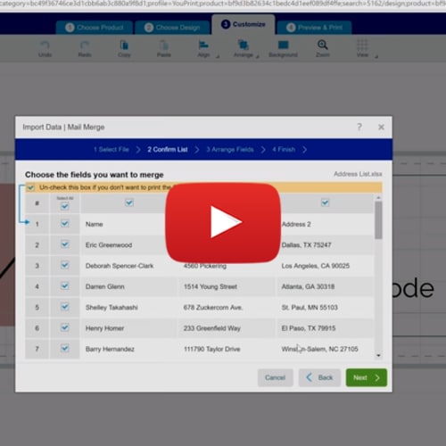 Avery Design & Print See How to Import Data or Mail Merge