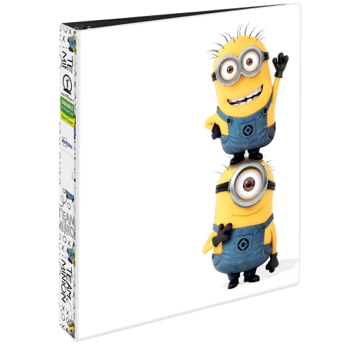 1 Set Avery Despicable Me 1” Beach Design Binder with 5 Big Tab Playful Minions Dividers 