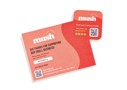 Custom insert cards for packaging from Avery professional printing service