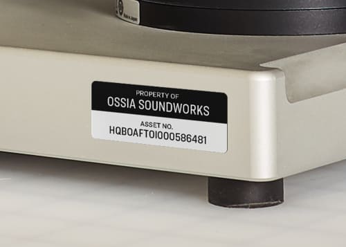Custom printed asset tracking labels and tags