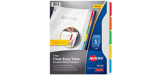 Clear Easy View Durable Plastic Dividers