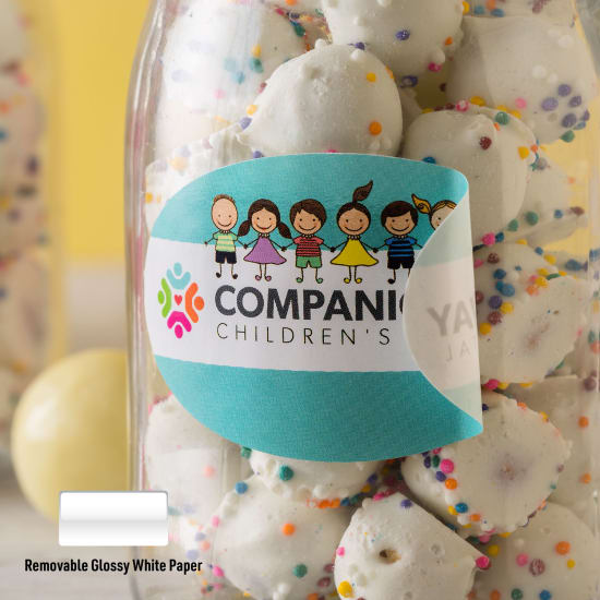 Removable White Paper Labels