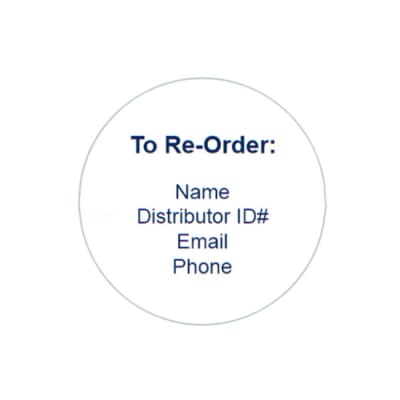 Round Re-Order Labels (Matte White)
