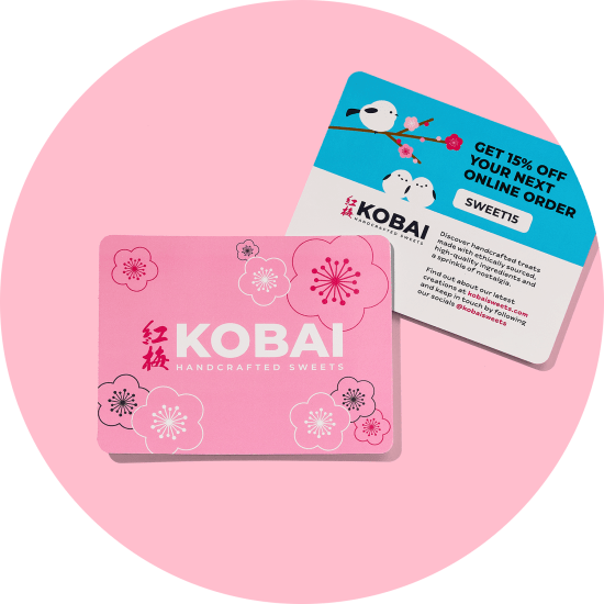Avery insert cards with custom printed branding.
