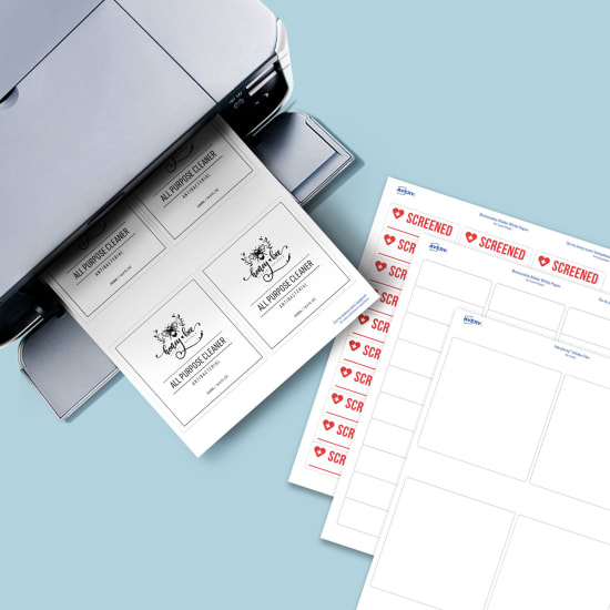 Blank COVID 19 Labels by the Sheet