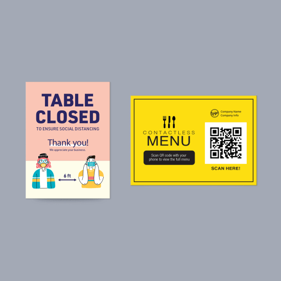 Custom Printed Table & Chair Decals