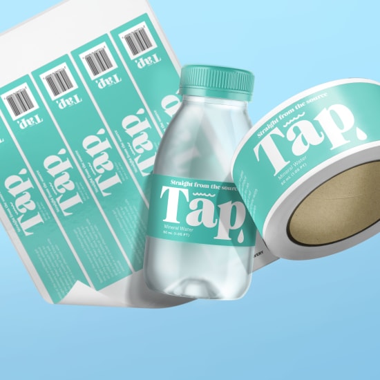 Watercolor Spots Water Bottle Label Template Printable 