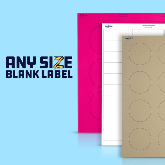 Blank Any Size Labels