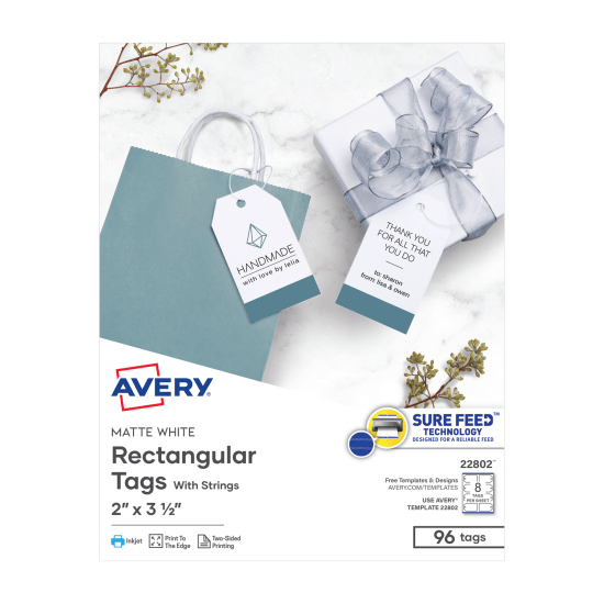 White Package of Avery Rectangular Tags