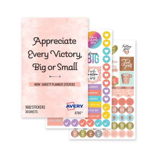 Flatlay image of Avery Planner Sticker Pack
