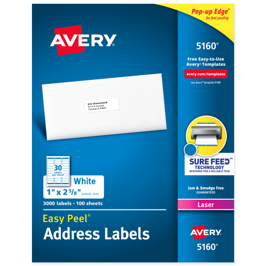 Package of Easy Peel Labels