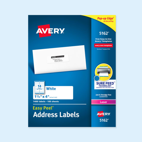 package of Avery Ultrahold labels