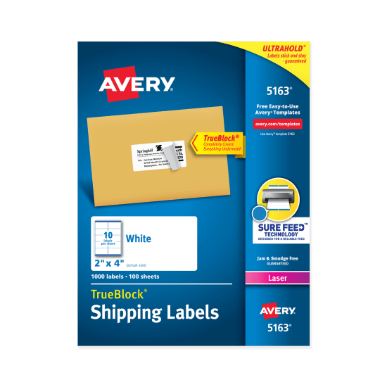 Pack of Avery Sure Feed Labels