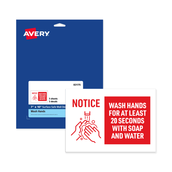 Avery DIY Decals with Surface Safe™ Adhesive, 8-1/2 x 11, Water & Tear  Resistant, 3 Labels (61512)