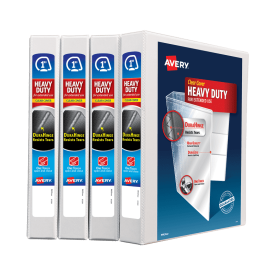 Image of Avery Heavy Duty White 2inch Binders