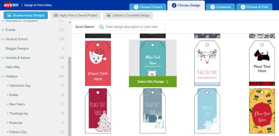 Create Personalized Gift Tags Avery Com