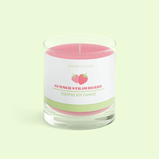 Summer Strawberry Candle Label