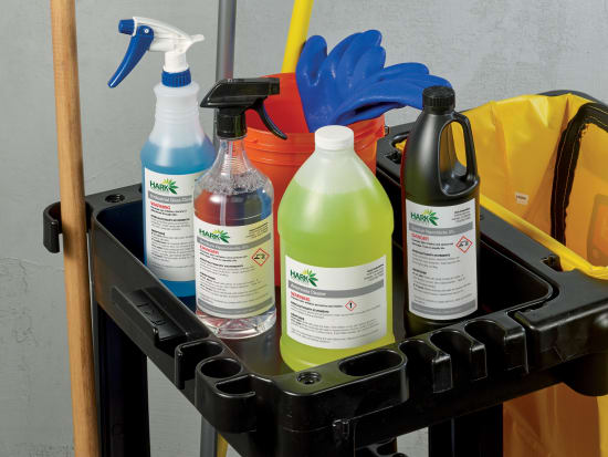 Strong, durable labels such as Avery UltraDuty™ GHS Chemical Labels resist chemicals, water and abrasion.