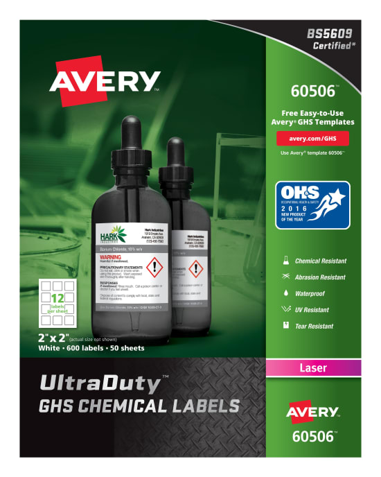 UltraDuty GHS Chemical Labels Predesign Templates | Avery.com