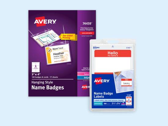 Blank Name Tag & Badge Packs