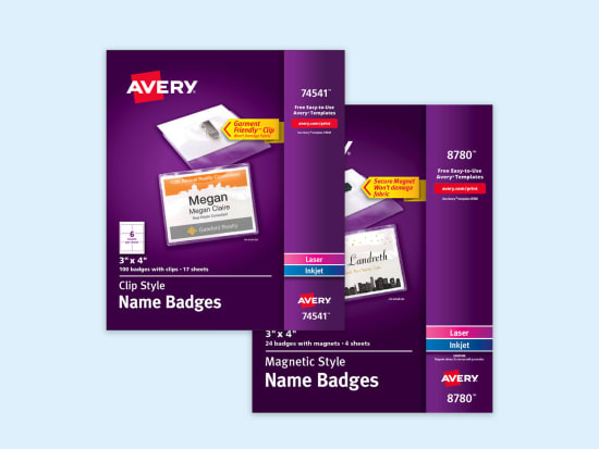 Blank Name Badge Packs