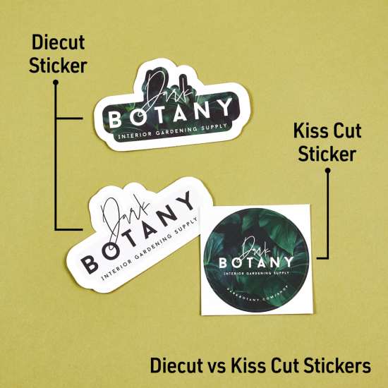Die-cut vs. kiss-cut stickers