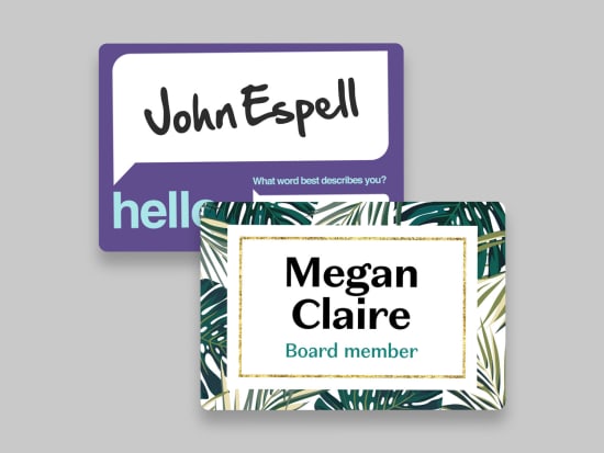 Custom Printed Name Tag Stickers