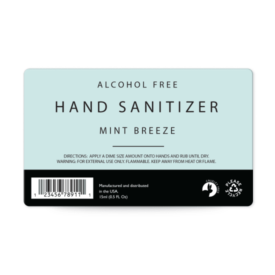 Soap & Hand Sanitizer Labels - Blank or Custom Printed ...