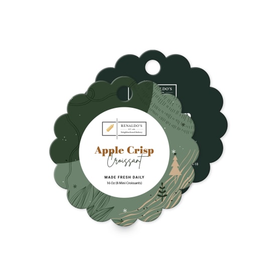 2-1/2" Round Scallop Tag