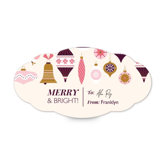 1-1/8" x 2-1/4" Scallop Oval Label