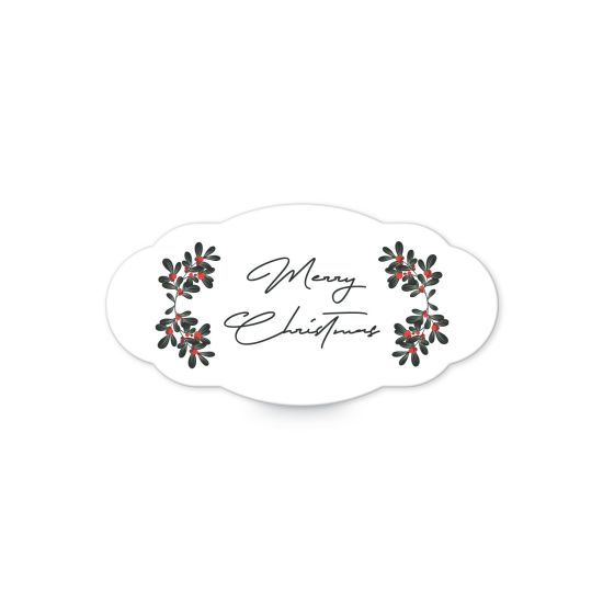 1-1/8" x 2-1/4" Scalloped Oval Label