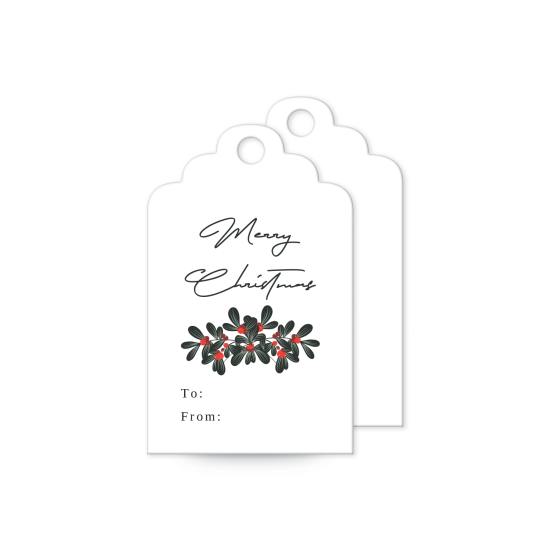 2" x 1-1/4" Scalloped Tag