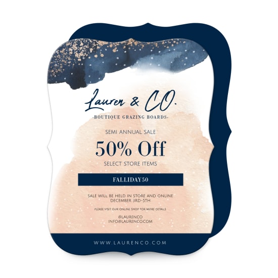 7" x 5" Flourish-Edge Invitation