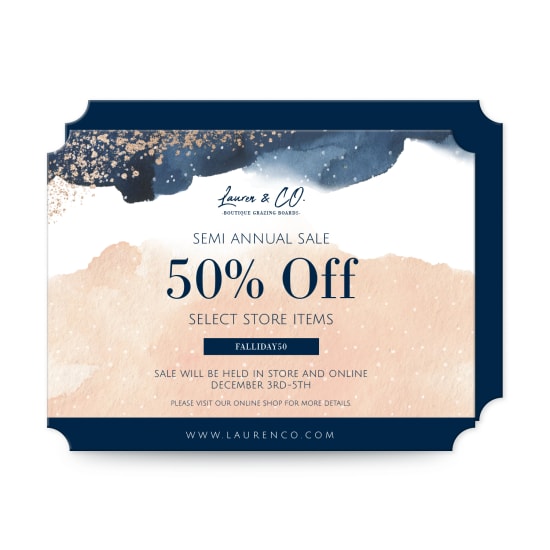 5" x 7" Scalloped Invitation