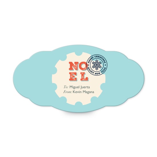 1-1/8" x 2-1/4" Scalloped Oval Label