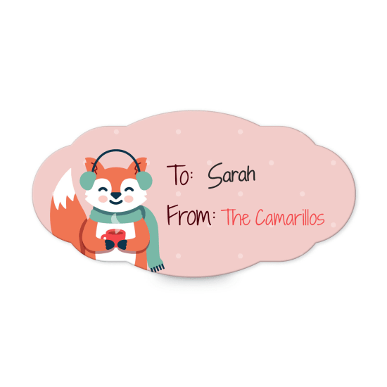 1-1/8" x 2-1/4" Scalloped Oval Label