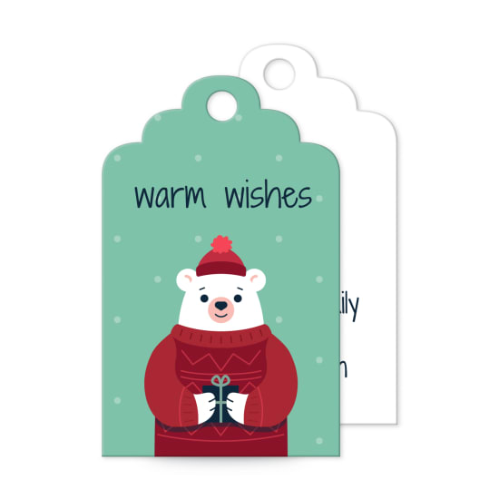 2" x 1-1/4" Scalloped Tag