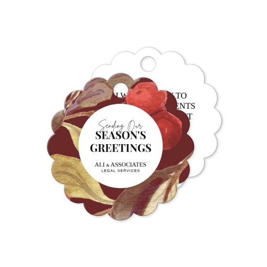 2-1/2" Round Scalloped Tag