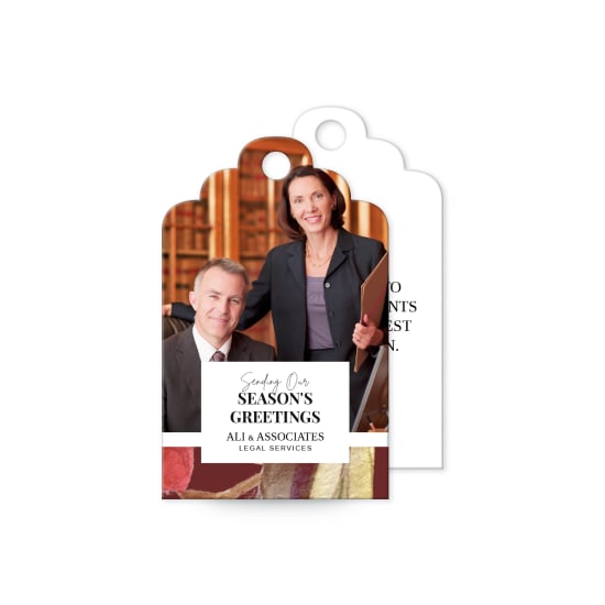 2" x 1-1/4" Scalloped Tag