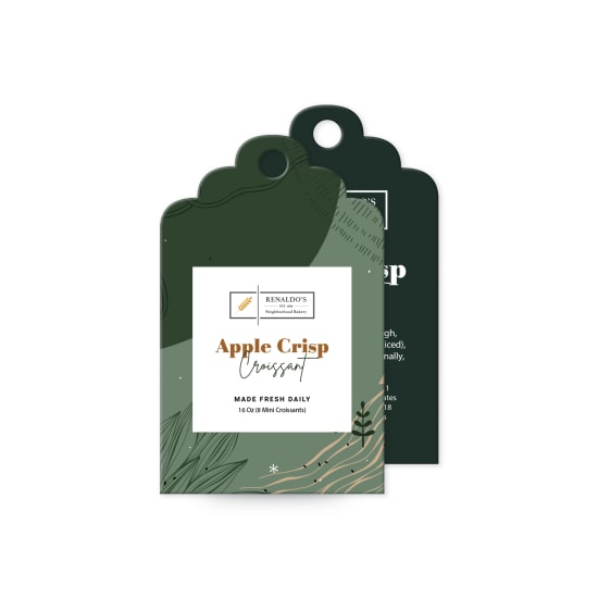 2" x 1-1/4" Scalloped Tag