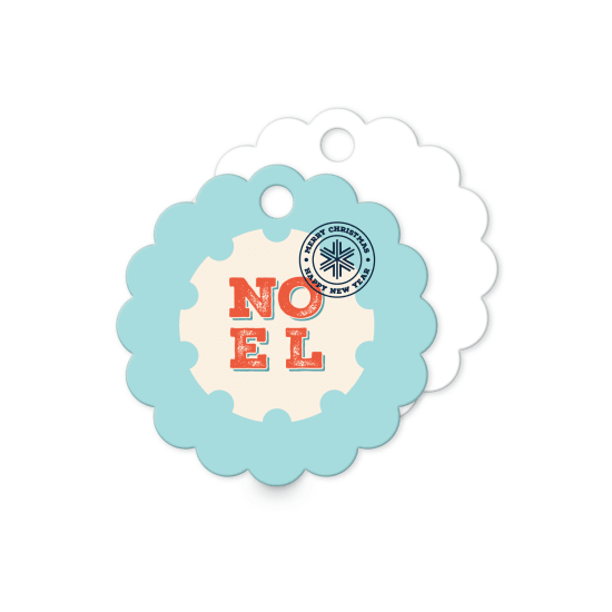 2-1/2" Round Scalloped Tag