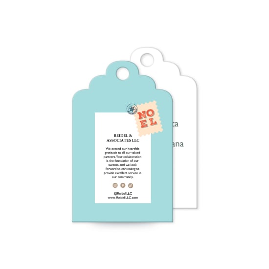 2" x 1-1/4" Scalloped Tag