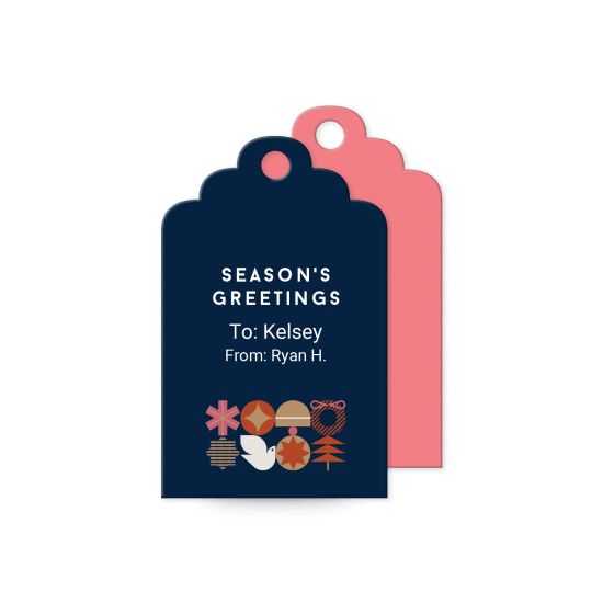 2" x 1-1/4" Scalloped Tag