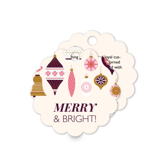 2-1/2" Round Scalloped Tag