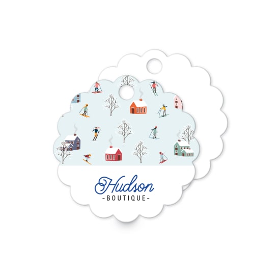 2-1/2" Round Scalloped Tag