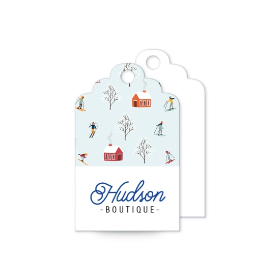 2" x 1-1/4" Scalloped Tag
