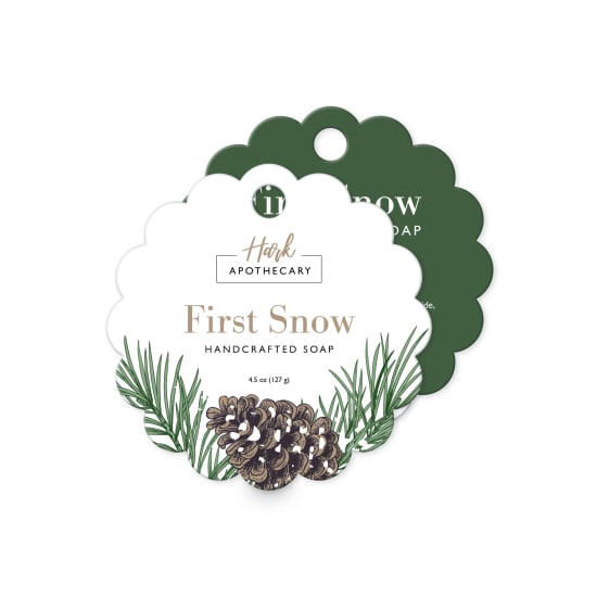 2-1/2" Round Scalloped Tag