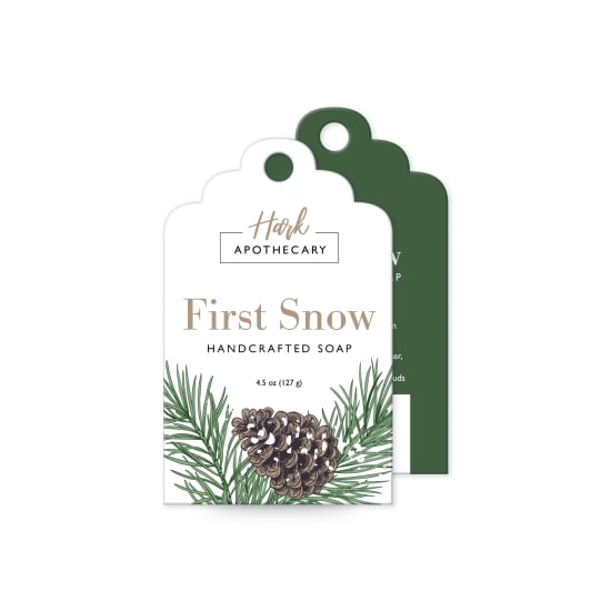 2" x 1-1/4" Scalloped Tag