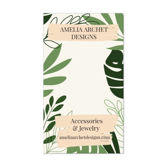 Custom jewelry tags and earring cards clearance